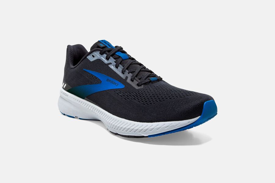 Brooks Running Shoes Mens Black/Grey/Blue - Launch 8 Road - 7608-BWASO